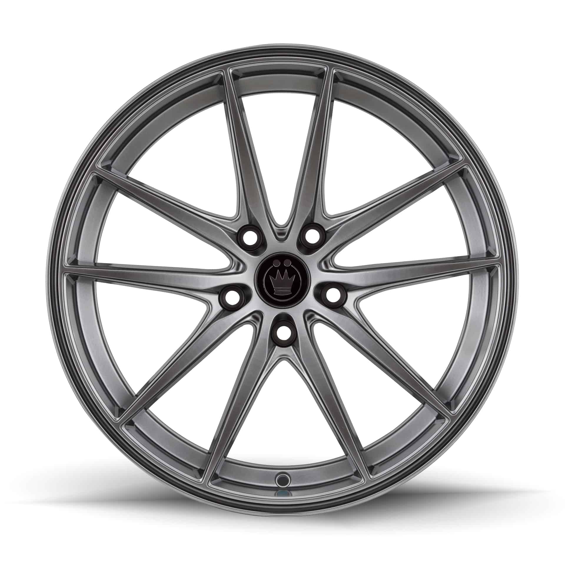 16 x 7.5 inches /5 x 114 mm, 45 mm Offset Konig OVERSTEER Gloss Black Wheel with Painted Finish 