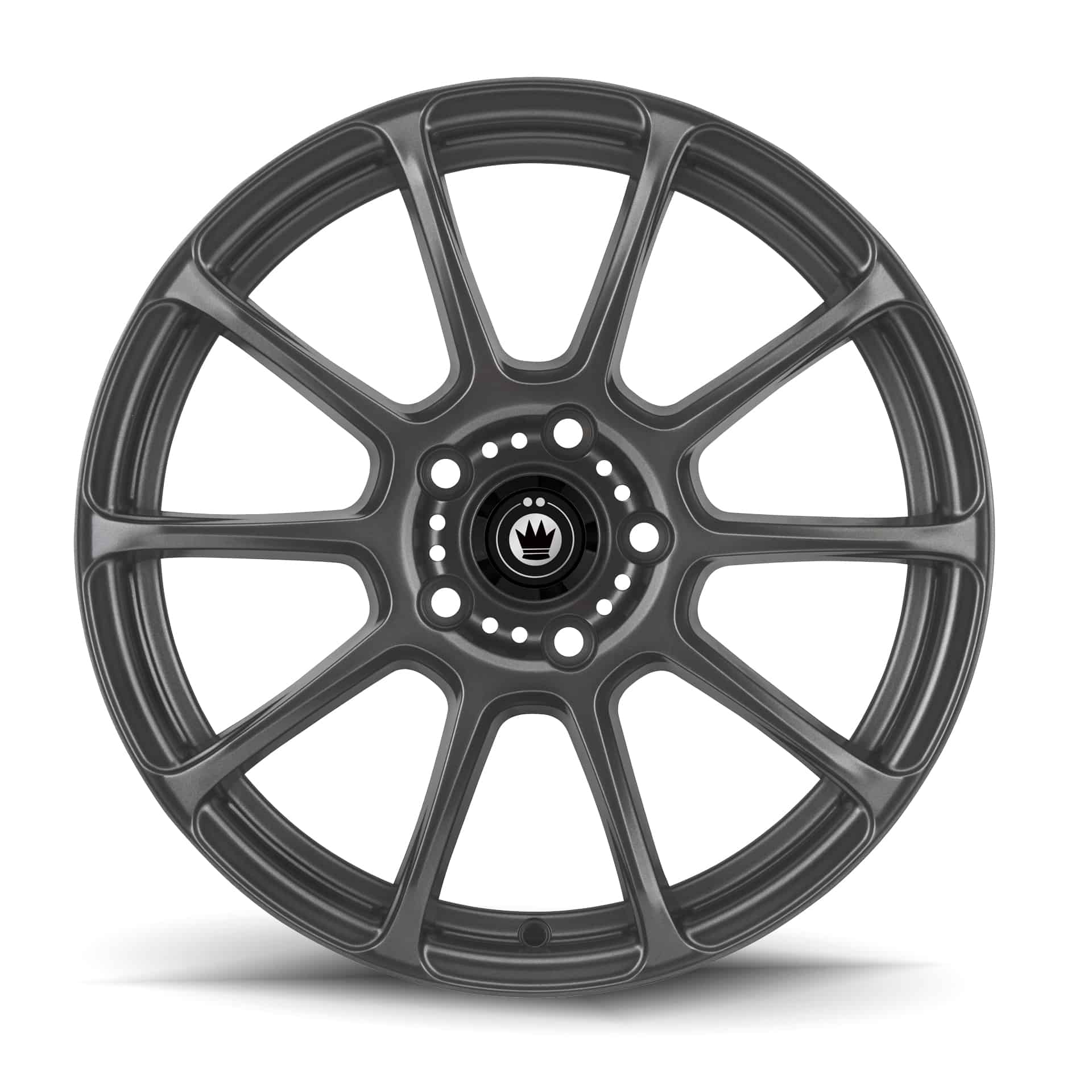 17 x 7.5 inches /4 x 100 mm, 45 mm Offset Konig RUNLITE Matte Black Wheel with Painted Finish 