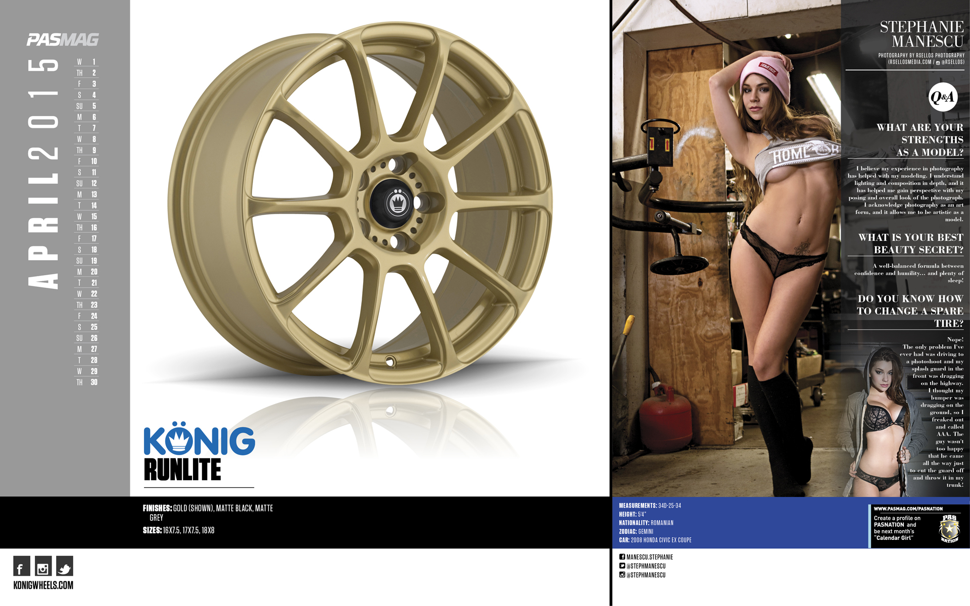 Konig March 15 Calendar